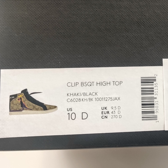 *Last One!* COACH X JEAN-MICHEL BASQUIAT Clip High Top Sneaker - Picture 7 of 9
